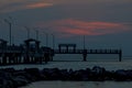 Sunset at Gulf Pier - Ft DeSoto - 7 Royalty Free Stock Photo