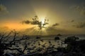 Sunset at Gustavia Harbor, St. Barts Royalty Free Stock Photo