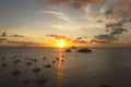 Sunset at Gustavia Harbor, St. Barts, French West Indies Royalty Free Stock Photo