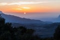 Sunset in Hajar Mountains, Om Royalty Free Stock Photo