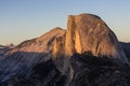 Sunset on Half Dome - Yosemite National Park Royalty Free Stock Photo