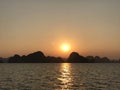 Sunset of Halong Bay Vietnam