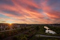 Sunset in Halton Region, Milton Ontario Royalty Free Stock Photo