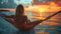 Sunset Hammock Solitude Royalty Free Stock Photo