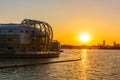 Sunset at Han river in Seoul City,South Korea. Royalty Free Stock Photo