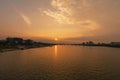 Sunset, Han river Seoul city Royalty Free Stock Photo