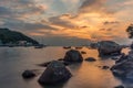 Sunset on the harbor of Lamma island - 4