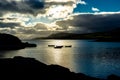 Sunset Harbor near Donegal in Ireland