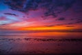 Sunset on Hawaii Beach Royalty Free Stock Photo