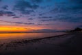 Sunset on Hawaii Beach Royalty Free Stock Photo