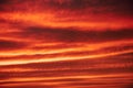 A sunset heaven, orange sky. Sun Rays Royalty Free Stock Photo