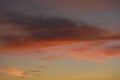 A sunset heaven, orange sky. Sun Rays Royalty Free Stock Photo