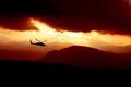 Sunset helicopter