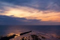 Sunset on Heligoland / Helgoland Royalty Free Stock Photo