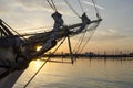 Sunset in Helsingborg marina Royalty Free Stock Photo