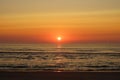 Sunset on Henne beach, Jutland, Denmark