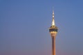 Sunset high angle view of the Macau Tower Convention and Entertainment Center Royalty Free Stock Photo