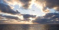 Sunset on high seas Royalty Free Stock Photo