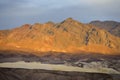 Sunset on the hills above Furnace Creek, Death Valley, California Royalty Free Stock Photo