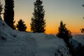 Sunset in himalayas - Beautifull evening in mountains