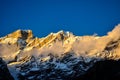 Sunset in Himalayas Royalty Free Stock Photo