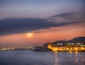 Sunset Hong Kong Ferry pier Royalty Free Stock Photo