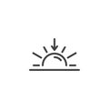 Sunset horizon line icon