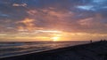 Sunset horizons on the beach, Depok, Yogyakarta region, Indonesia