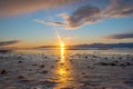 Sunset in Hornafjordur fjord in south Iceland Royalty Free Stock Photo