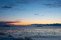 Sunset in Hornafjordur in south Iceland Royalty Free Stock Photo