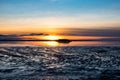 Sunset in Hornafjordur in south Iceland Royalty Free Stock Photo