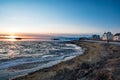 Sunset in Hornafjordur in south Iceland Royalty Free Stock Photo