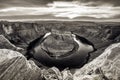 Sunset at Horseshoe Bend - Grand Canyon with Colorado River - Located in Page, Arizona, USA Royalty Free Stock Photo