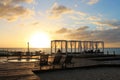 Sunset in the Hotel`s Beach Jacuzzi