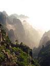 Sunset in Huangshan Yellow mountains Royalty Free Stock Photo