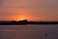 Sunset in Huelva. View from the RÃÂ­a del Odiel. Huelva, Andalusia, Spain