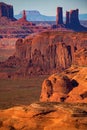 Hunts Mesa navajo tribal majesty place near Monument Valley, Arizona, USA Royalty Free Stock Photo