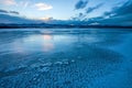 Sunset Icy Lake Royalty Free Stock Photo