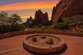 Sunset Image of the Garden of the Gods. Royalty Free Stock Photo