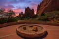 Sunset Image of the Garden of the Gods. Royalty Free Stock Photo