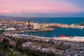 Sunset of incredible colors in Barcelona Royalty Free Stock Photo