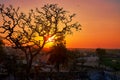 Sunset in India, near by Madan Mohan Temple Royalty Free Stock Photo