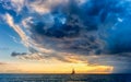 Sunset Inspirational Storm Sailboat Surreal Nature Ethereal Hope Journey Banner