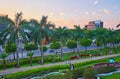 After the sunset in Inya lake park, Yangon, Myanmar Royalty Free Stock Photo