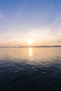 Sunset on the Irrawaddy River Royalty Free Stock Photo