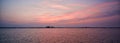 Sunset at Irrawaddy river in New Bagan, Myanmar Burma Royalty Free Stock Photo