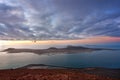 Sunset at Isla Graciosa, Canary Islands Royalty Free Stock Photo