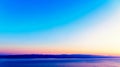 Sunset and island Brac, Croatia Royalty Free Stock Photo