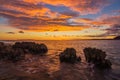 Sunset on the island Mali Losinj, Croatia Royalty Free Stock Photo