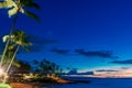 Maui - Evening Comes To Napili Bay Royalty Free Stock Photo